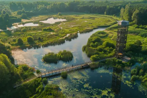 Biebrzański Park Narodowy: Ciekawe miejsca i zdjęcia: Wieża widokowa