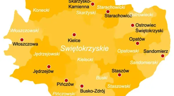 Gdzie jest województwo świętokrzyskie? Odkryj jego granice i sąsiadów